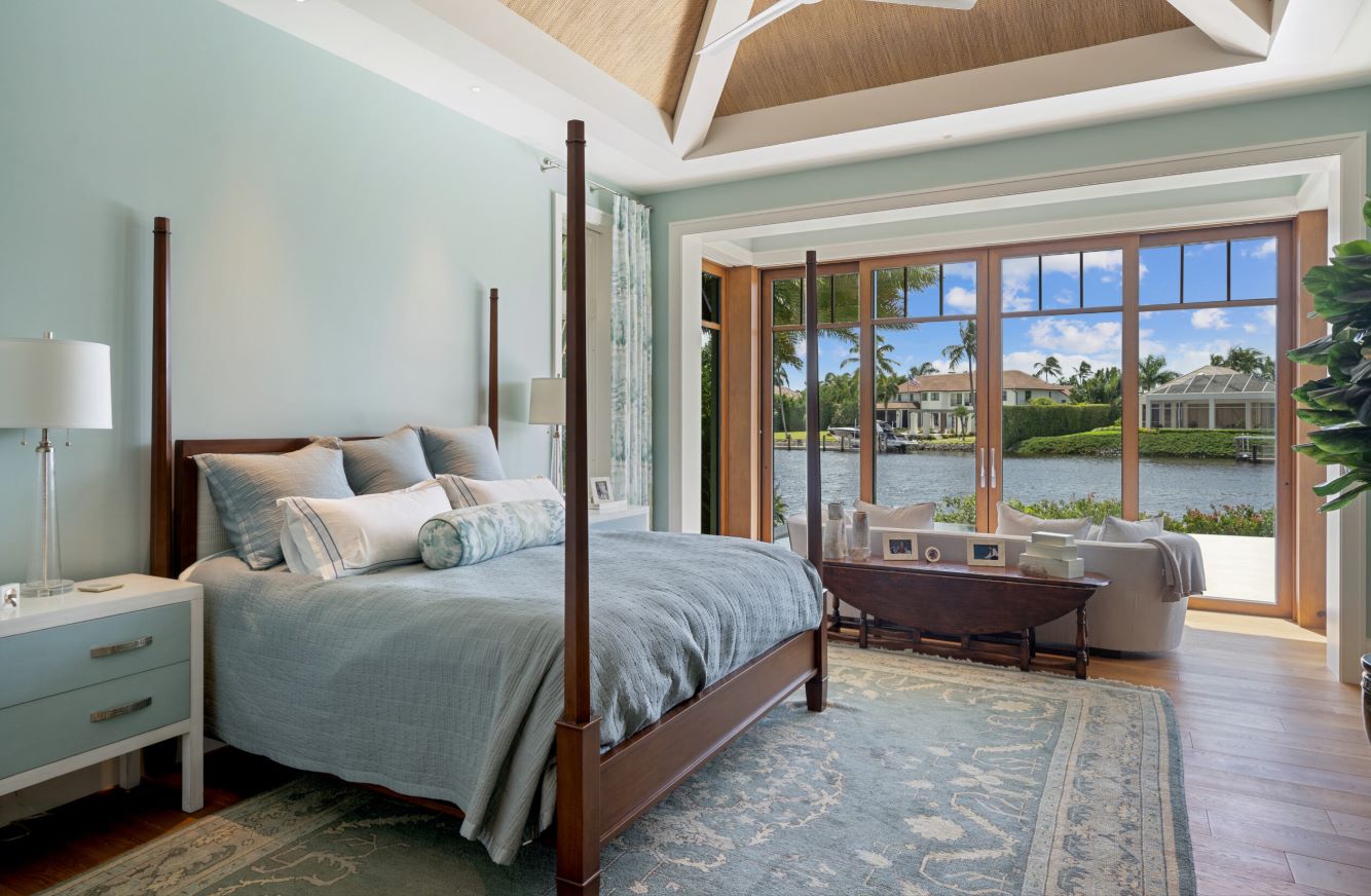 Energy efficient windows in a bedroom in SW Florida.